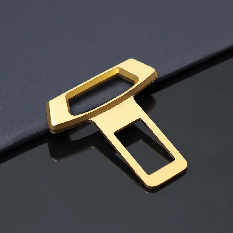 Metal car door handle silencer insert in matte black, gold, and silver finishes, showing 1mm thickness.