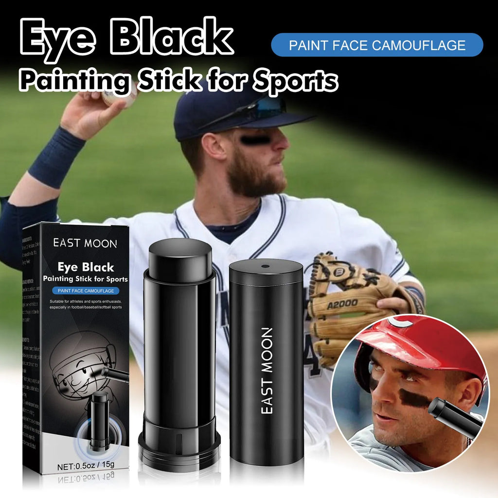 Sports eye black paint stick in 8.6cm packaging with 15g sweat-proof formula