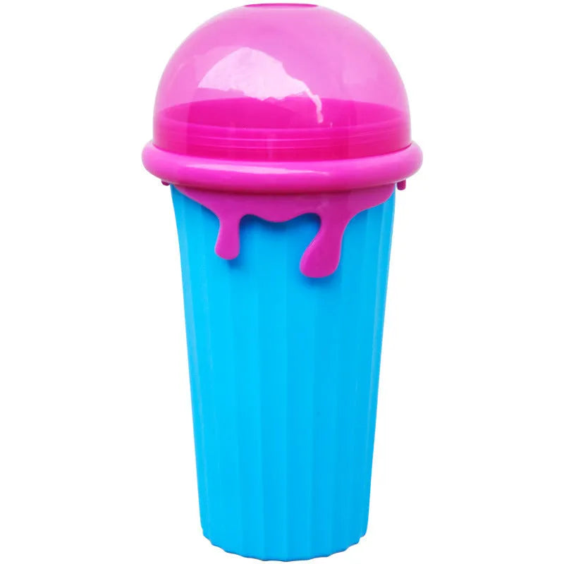 500ml blue quick-freeze slushy maker cup for homemade smoothies