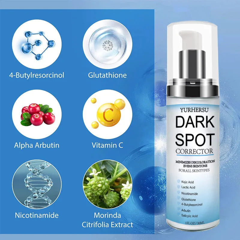 Spot lightening essence bottle for skin brightening, moisturising and tightening benefits