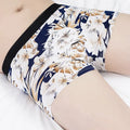 Men's plus size Ice Silk boxer shorts in multiple colours with mid waist design for shaping support