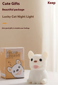 Silicone animal-shaped USB night light with dimming function for bedside use