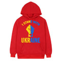 Printed polyester hoodie for men and women short sleeves round collar black colour