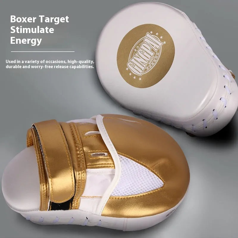 Portable vertical PU Sanda target punching bag in gold and green colour options for home martial arts training.