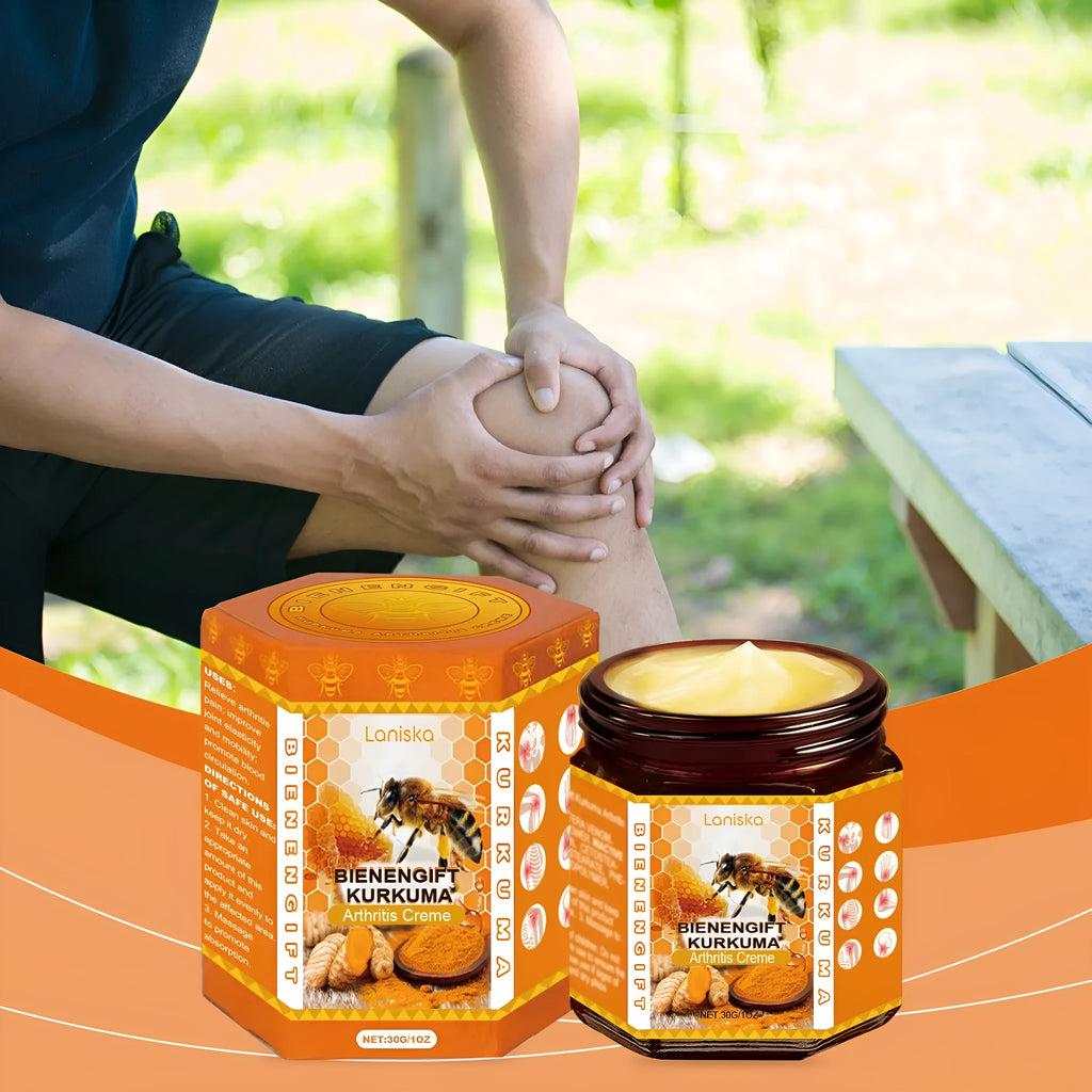 30g jar of turmeric joint soothing cream with natural botanical extracts