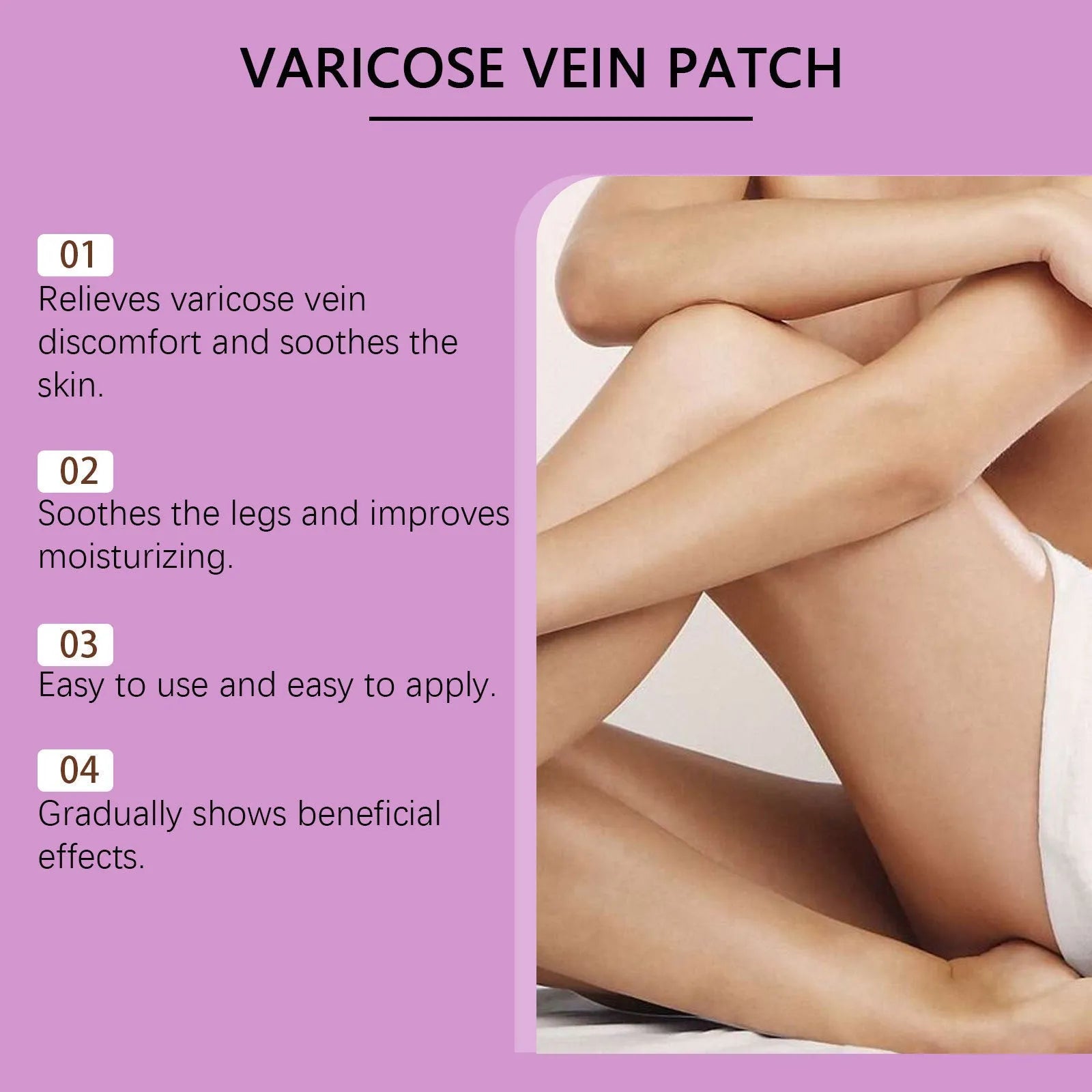 Pack of four micro needle patches for skin with moxa leaf and ginger root ingredients.