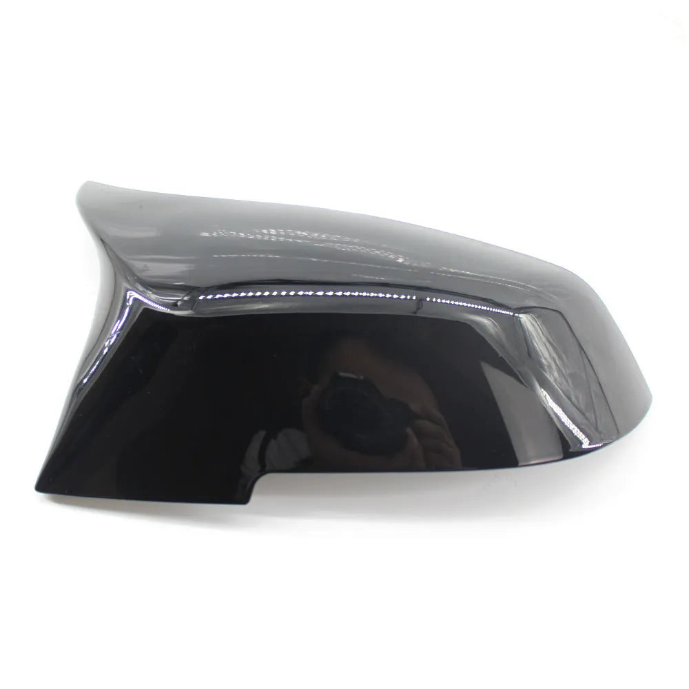 Modified horn rear-view mirror shells in paint bright black for BMW 3 Series 4 Series