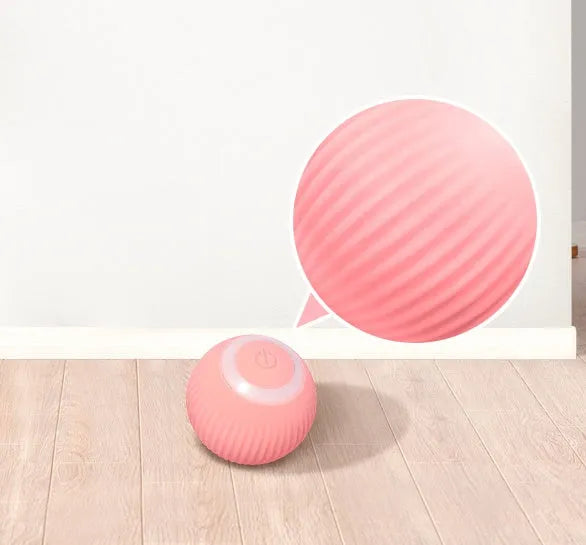 Small green plastic interactive rolling ball toy for cats with intelligent obstacle avoidance technology