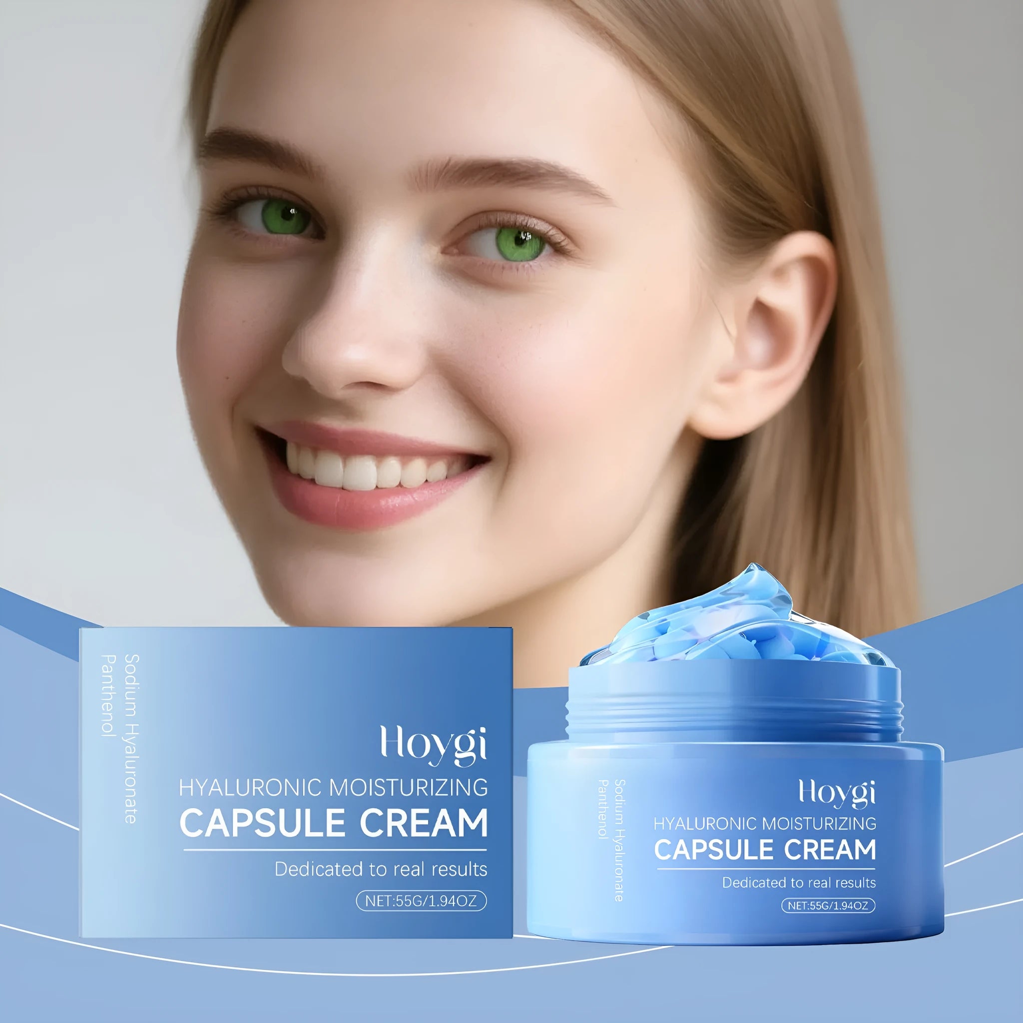 Moisturising Factor hyaluronic acid moisturising capsule cream in a 55g white jar