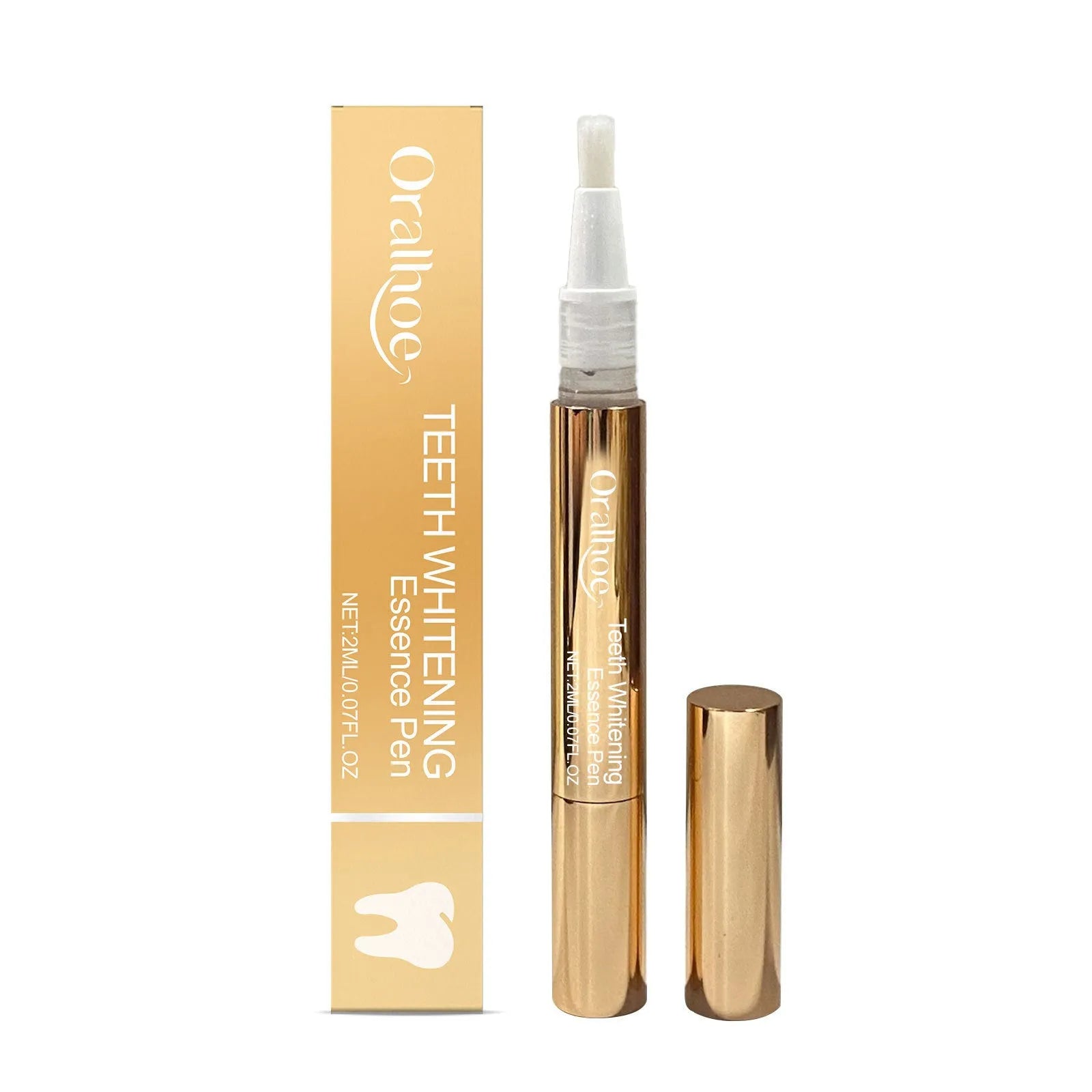 Portable toothbrush pen for stain removal with 2ml capacity and hydrogen peroxide formula