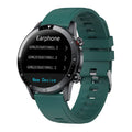 Bluetooth smart watch with 1.3-inch screen showing heart rate monitoring display