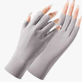Thin women's sunscreen ice silk gloves UPF50+ for driving and outdoor sun protection