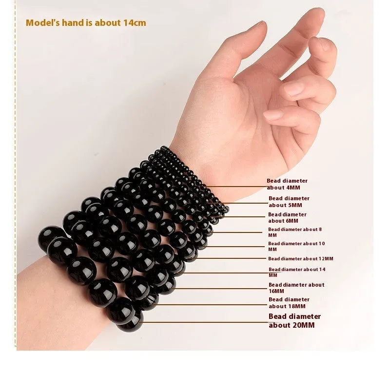 Natural smokey violet Hetian jade straight cut bracelet with 8x9mm round beads.
