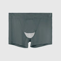 Men's black ice silk vein underwear boyshorts with mid-waist design for sports
