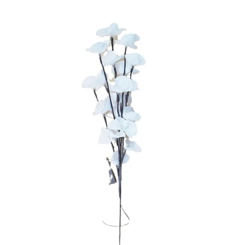 Pink LED phalaenopsis branch decorative light, 65 cm long, for indoor bedroom use.