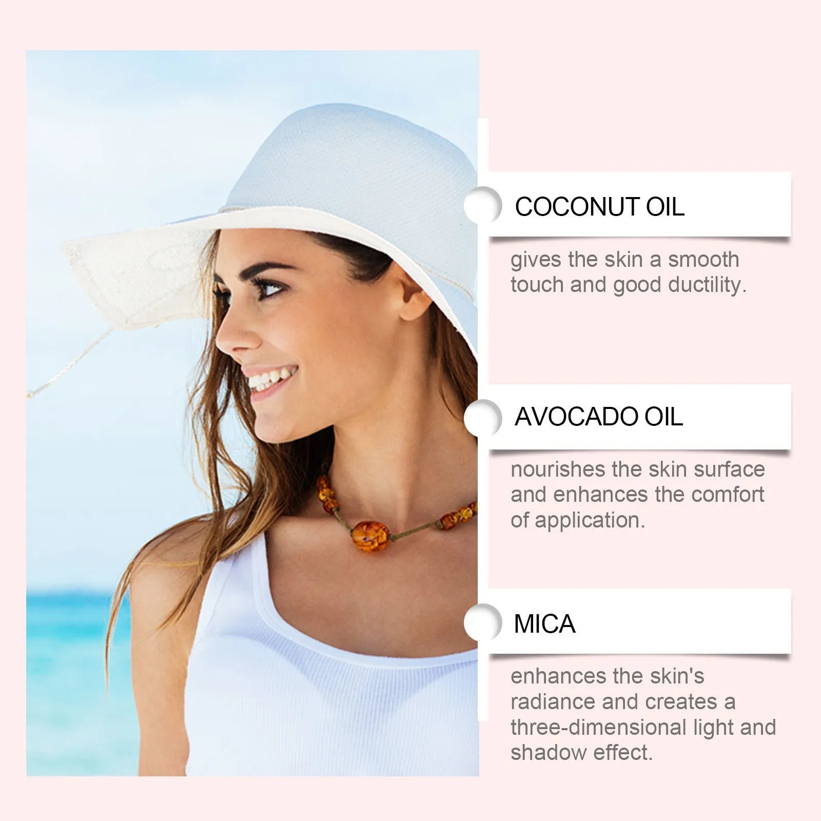 100ML bottle of sun protection body oil with coconut and avocado oils.
