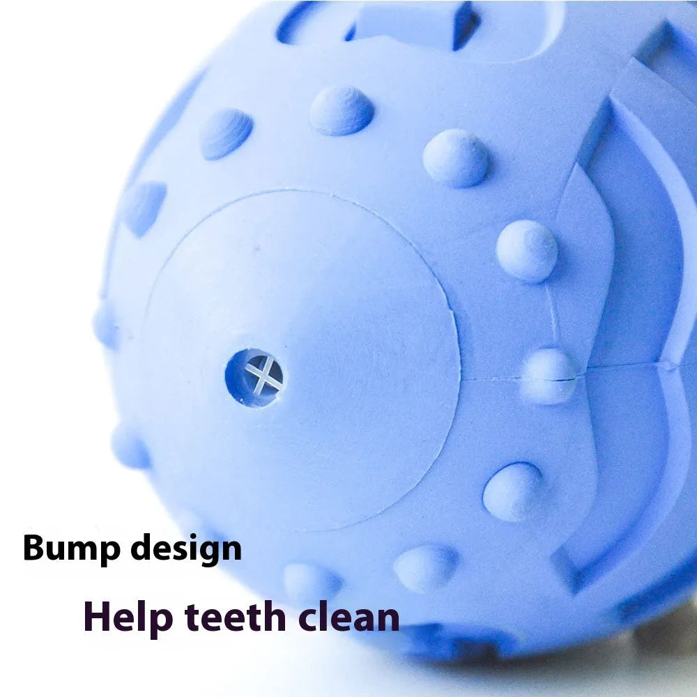 Thickened green rubber rugby ball dog chew toy for teeth cleaning and training