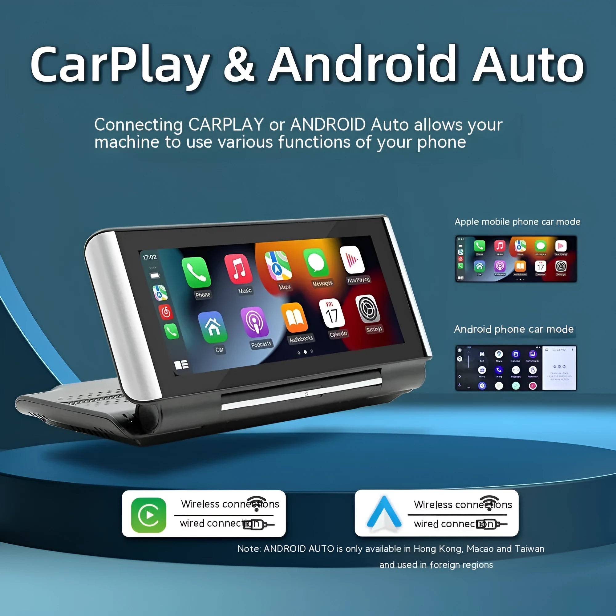 6.86 inch vehicle MP5 player with wireless CarPlay and reverse camera input