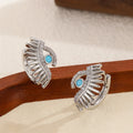 Simple Devil's Eye Earrings in lightweight resin with compact 2cm evil eye motif, available in silver and gold tones