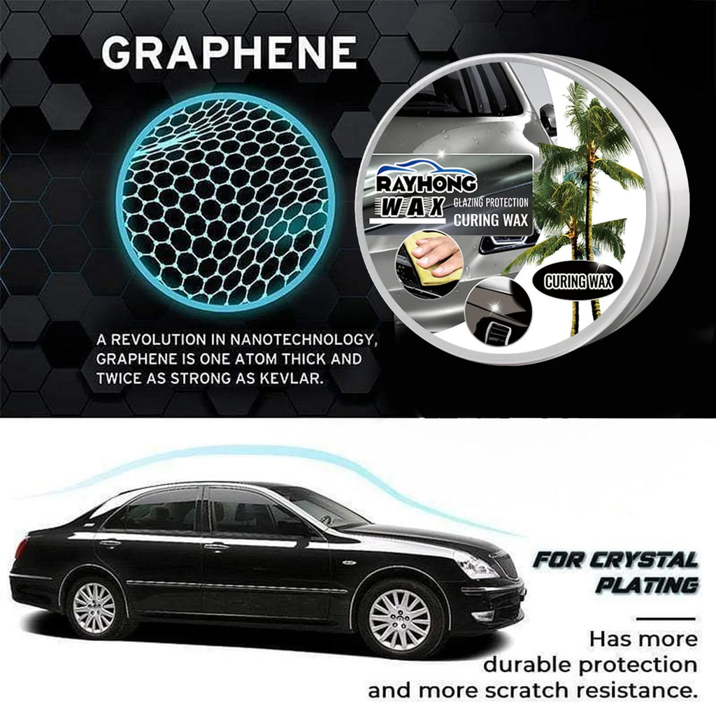 Car coating wax block and sponge applicator for vehicle paint renovation and dustproof protection