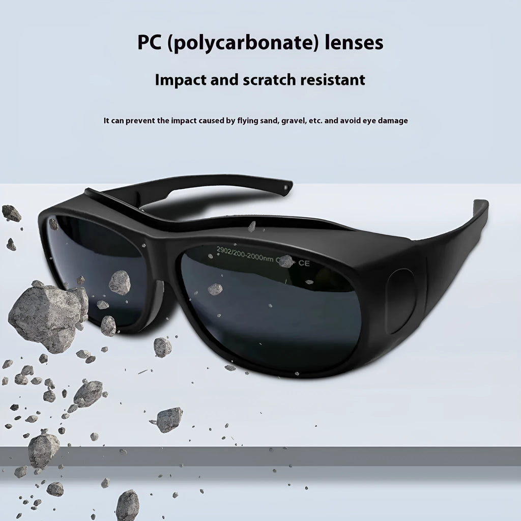 Photon skin rejuvenation and welding anti-glare goggles with laser protection