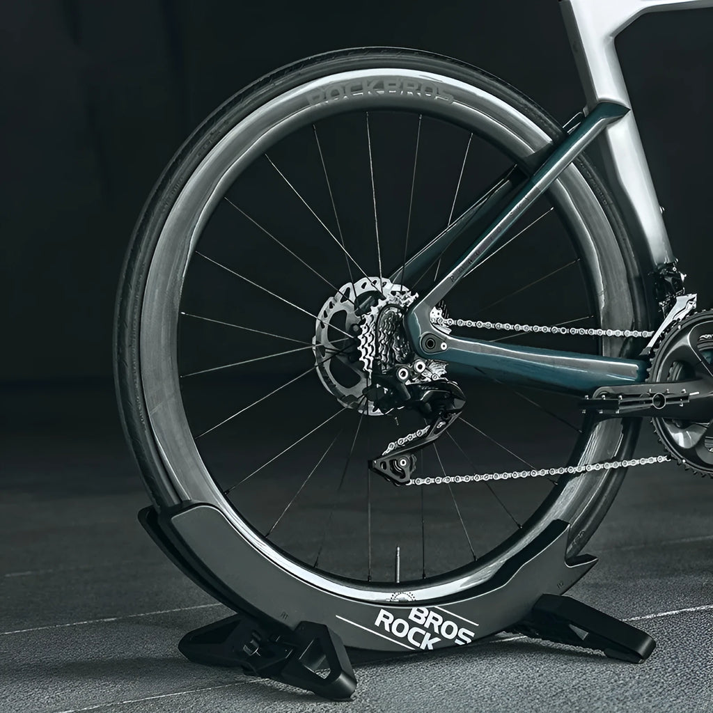 Black or green ABS plastic bicycle parking rack holder for road and mountain bikes