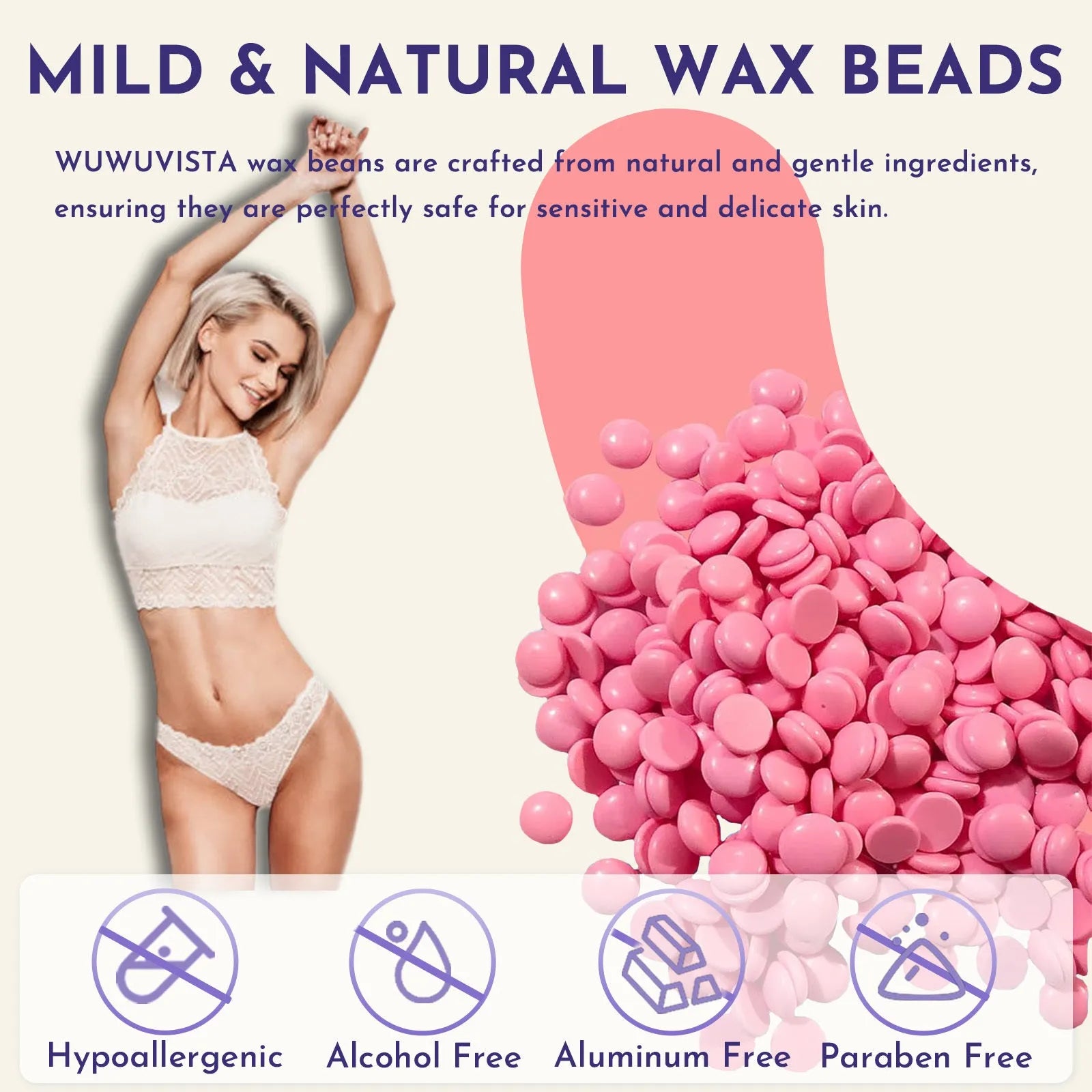 29-piece waxing kit with black warmer, wax beads, aftercare lotion, ice masks and wax sticks