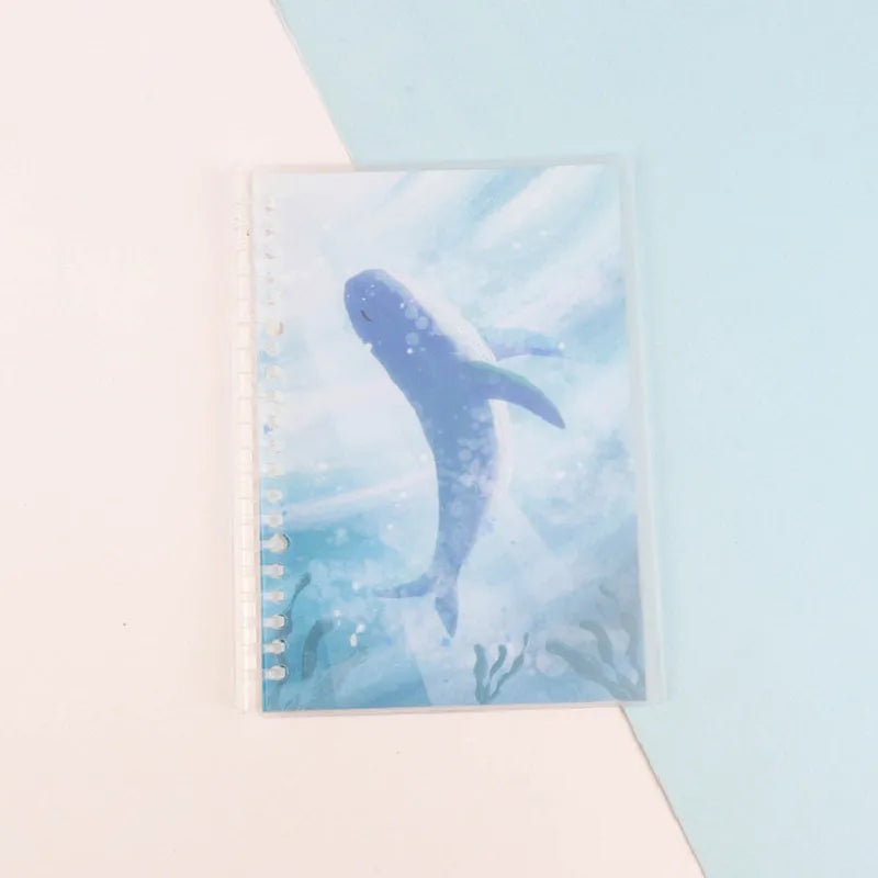 Children's hard cover loose leaf notebook with animal design and 20-hole binder binding in A5 or B5 size