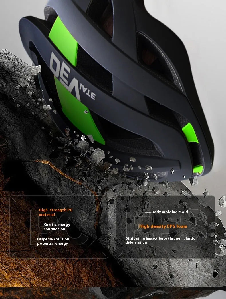 Matte black adult bicycle helmet with coloured accents and ventilation ports