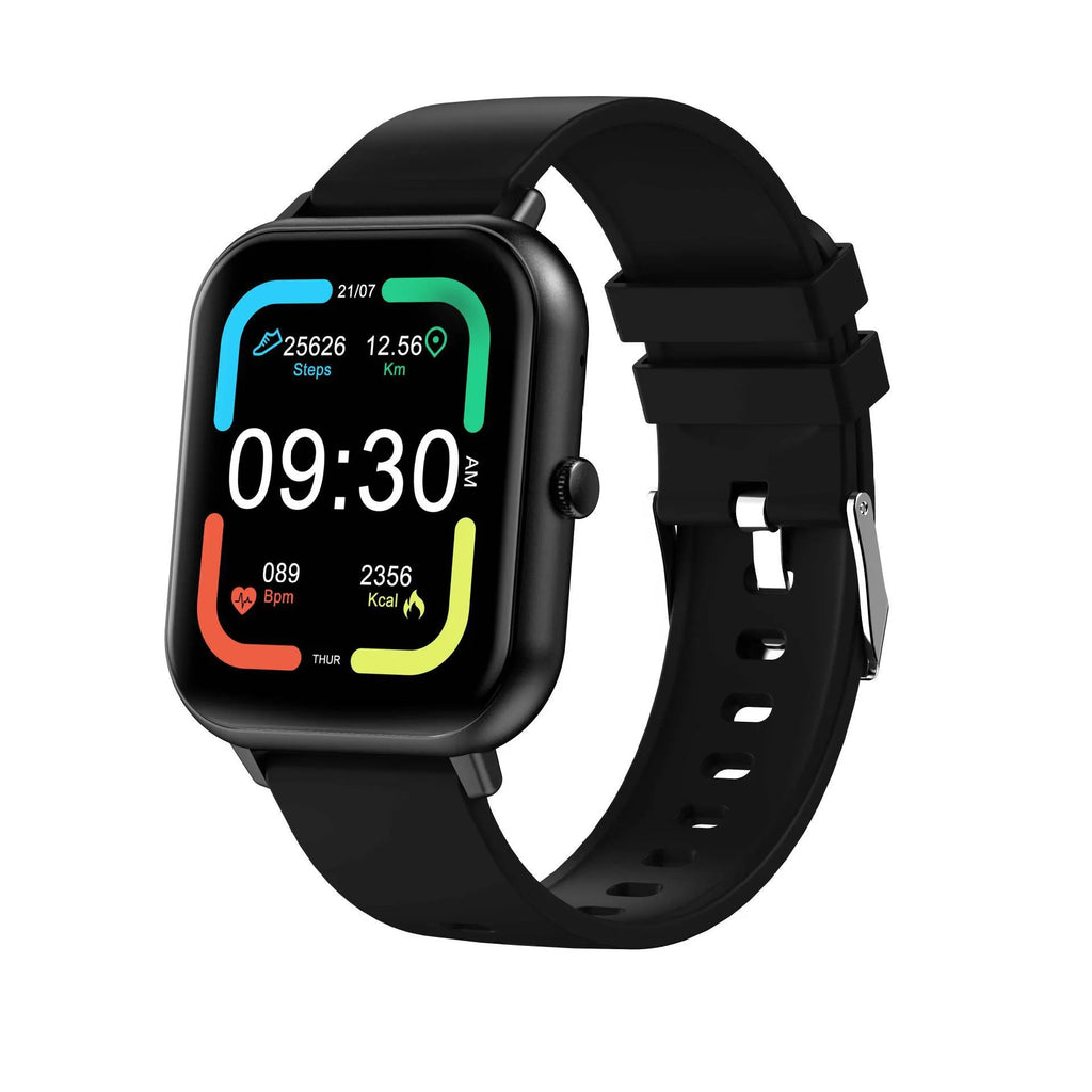 AI voice Bluetooth smart watch with a TFT touch screen displayed in multiple colour options