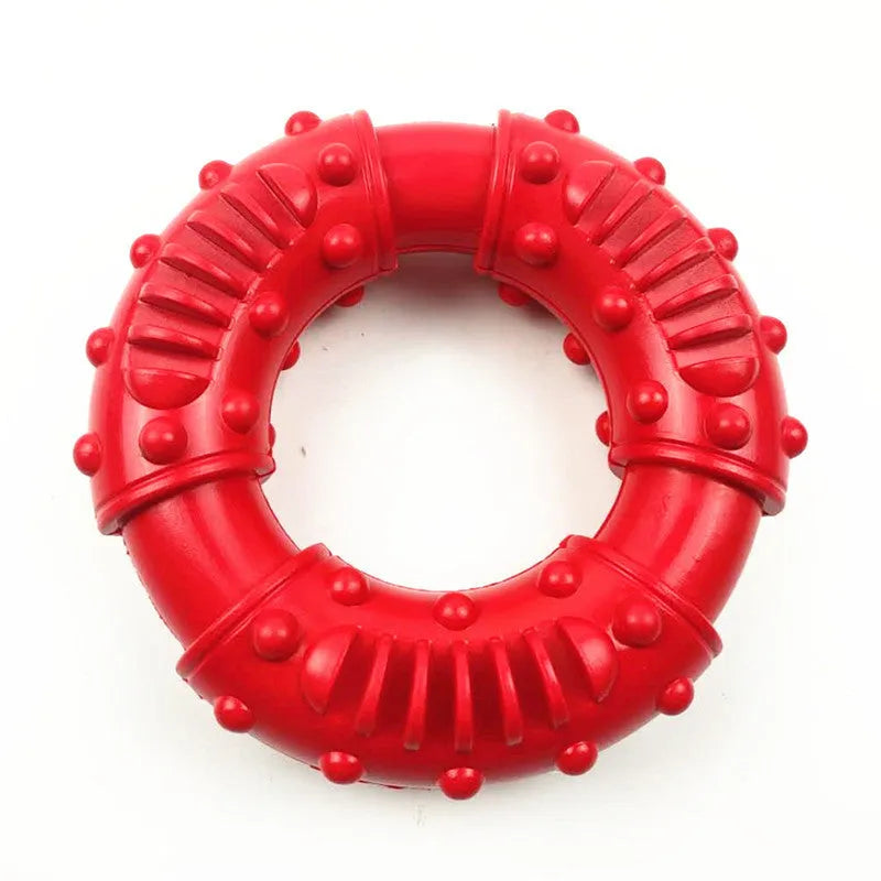 Blue orange and red hollow bendy dog fetch stick toy for safe chewing and catch games