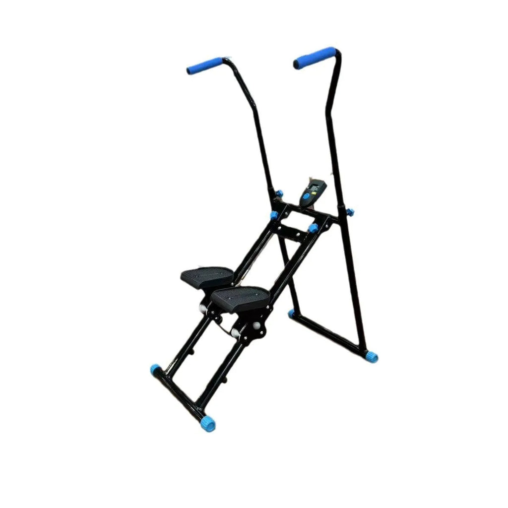 Starlight White foldable indoor treadmill and climbing machine for home fitness