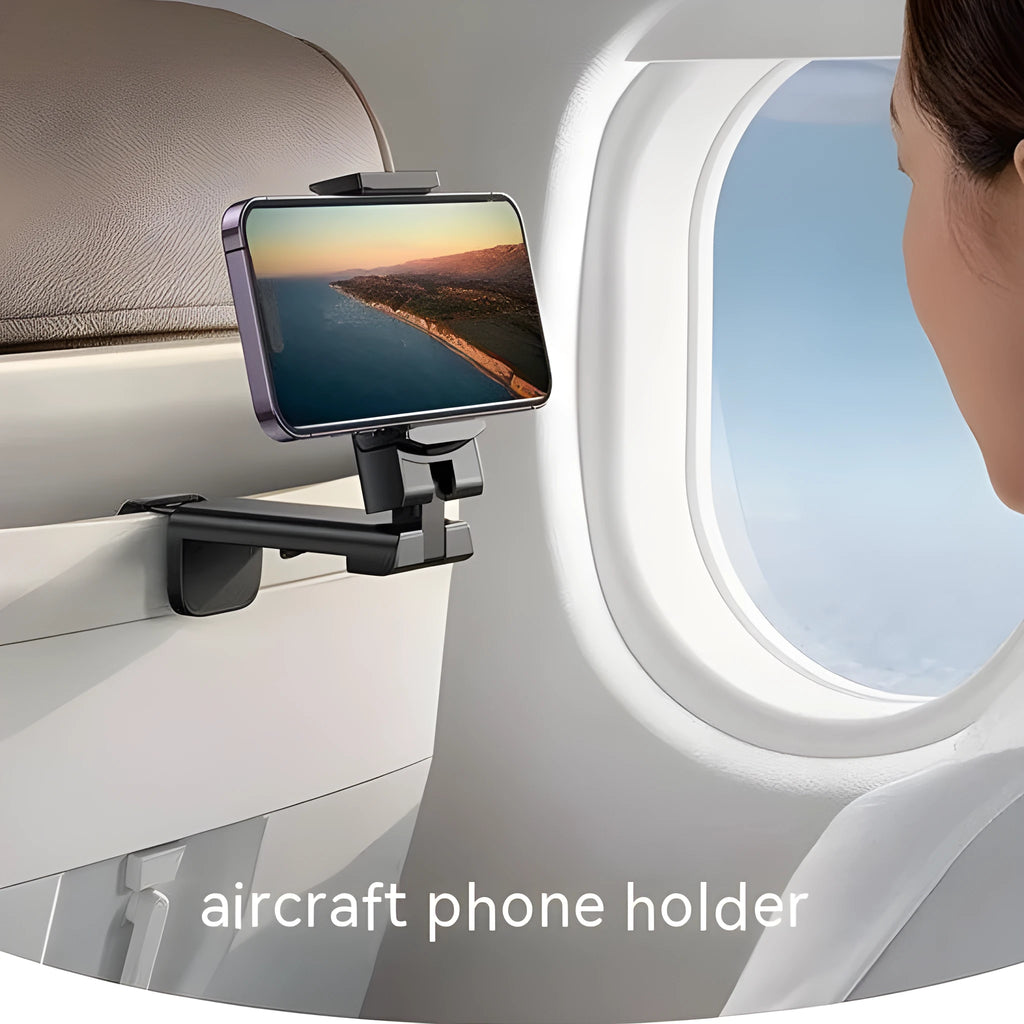 Foldable phone holder with rotating head in black, grey or green colours