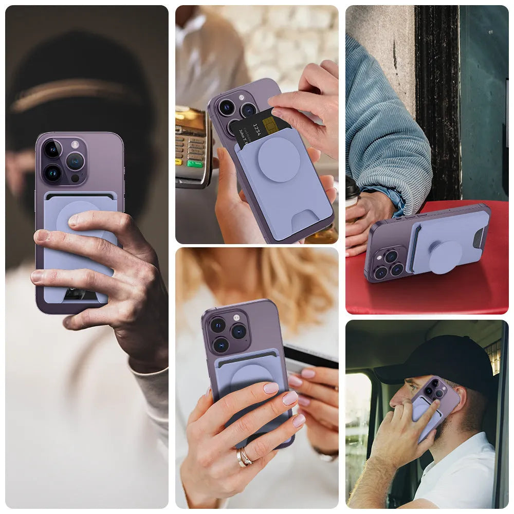 Minimalist magnetic phone holder with suction base for Apple iPhone in multiple colours