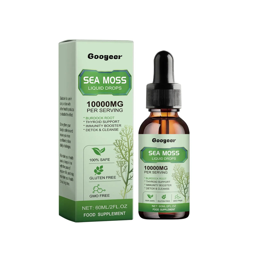 Googeer sea moss liquid drops body treatment bottle 3.3x3.3x12cm 60ml