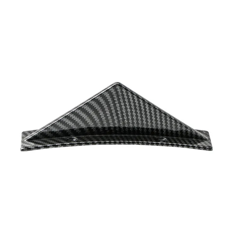 Four triangle car rear spoilers in bright black finish with flat plane design