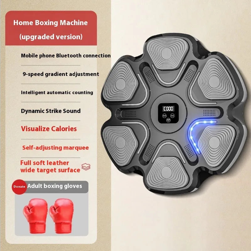 Smart music boxing machine wall target with electronic reaction training and ABS construction