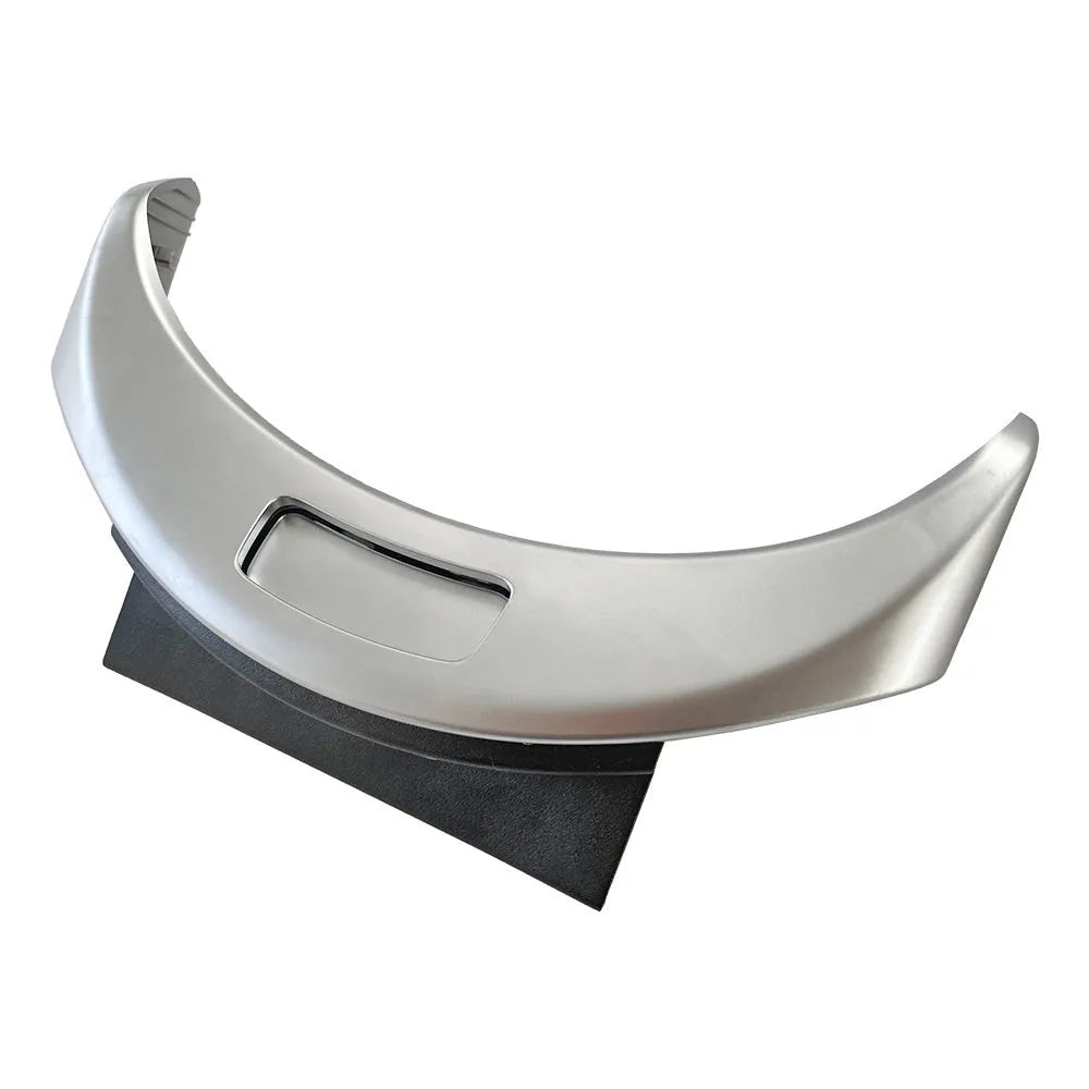 Electroplated armrest button panel for Mercedes C/GLC in silver, black, and carbon pattern finishes