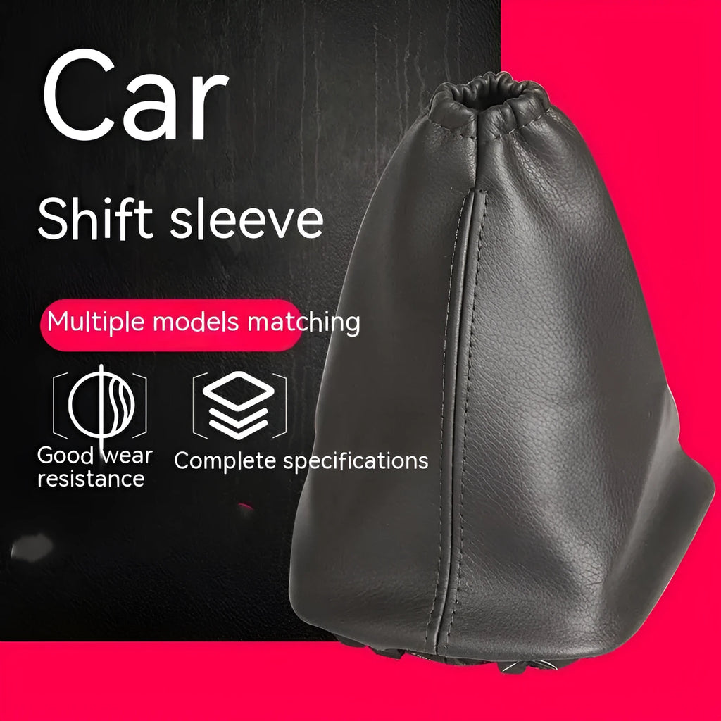 Black leather shift lever dust cover for Toyota Corolla gear protection