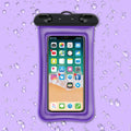 Double airbag mobile phone waterproof bag in various colours with 45cm rope