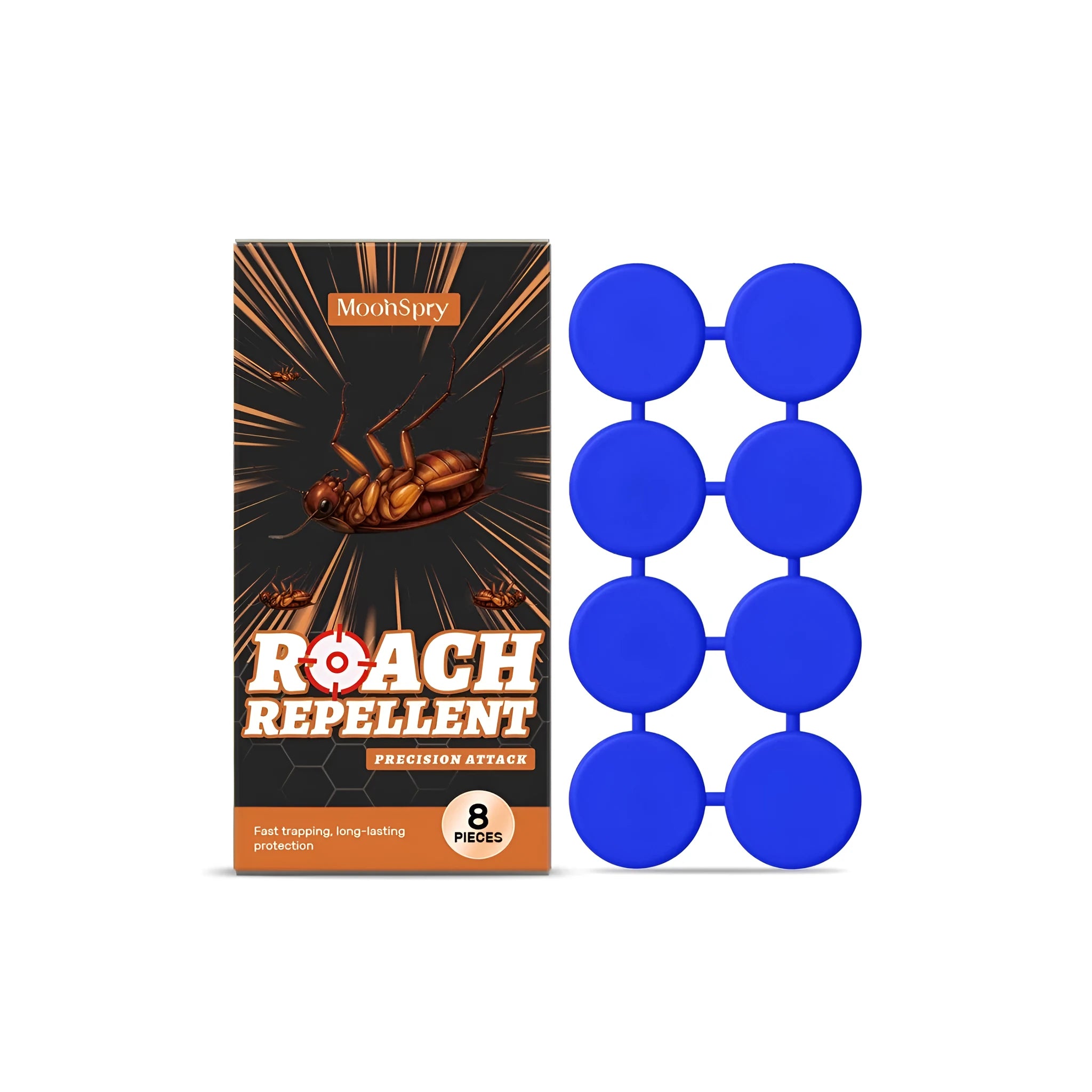 Cockroach bait paste gel insecticide stations with adhesive backing strips for home pest control