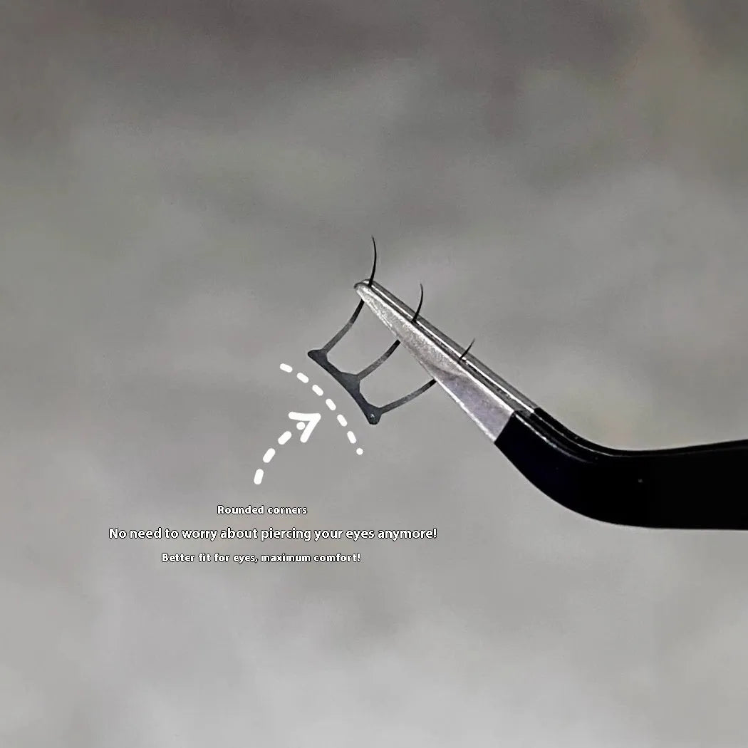 Reusable artificial fibre false eyelash clusters in cluster packaging with optional tweezers