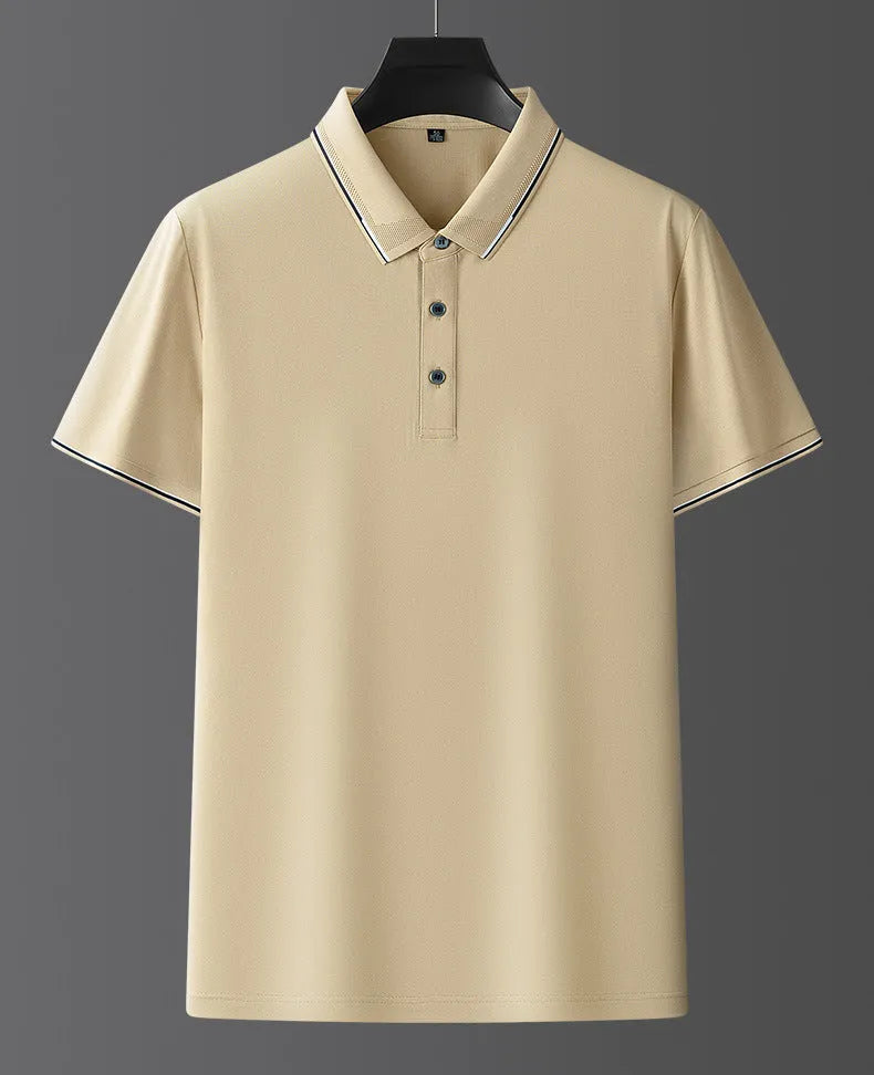 Men's mulberry silk short sleeve shirt in regular fit for summer wear