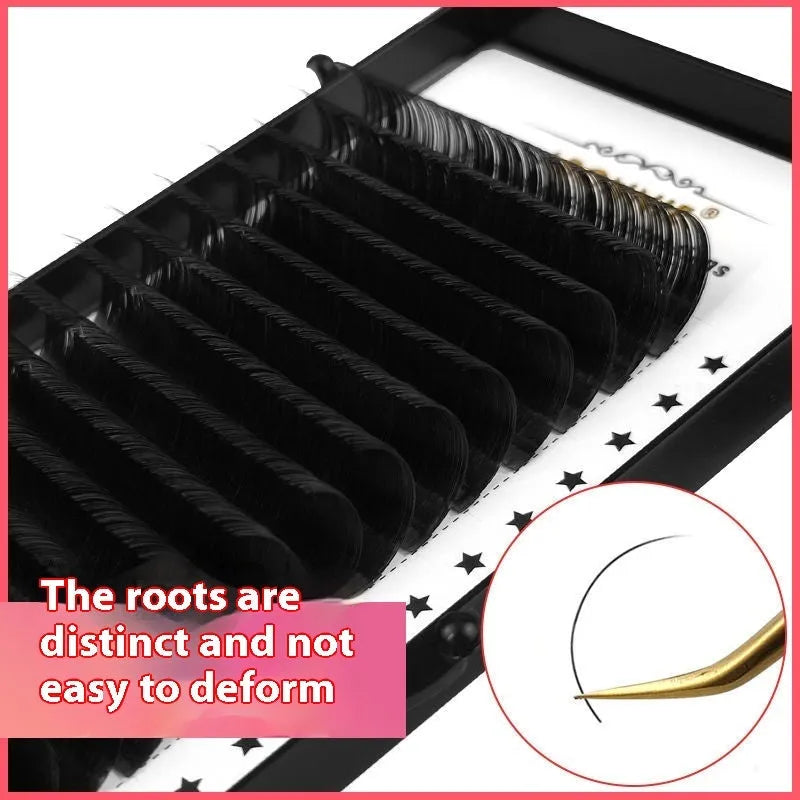 Close-up of 16-row dense mink hair false eyelashes on a matte round wool band.