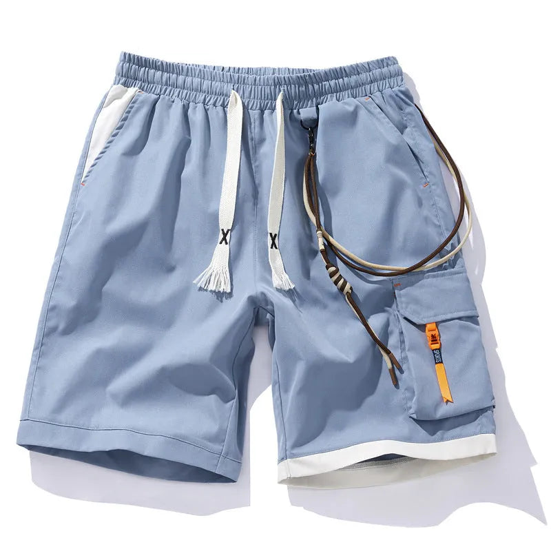 Men's plus size bamboo fibre sports shorts in loose fit with elastic waistband