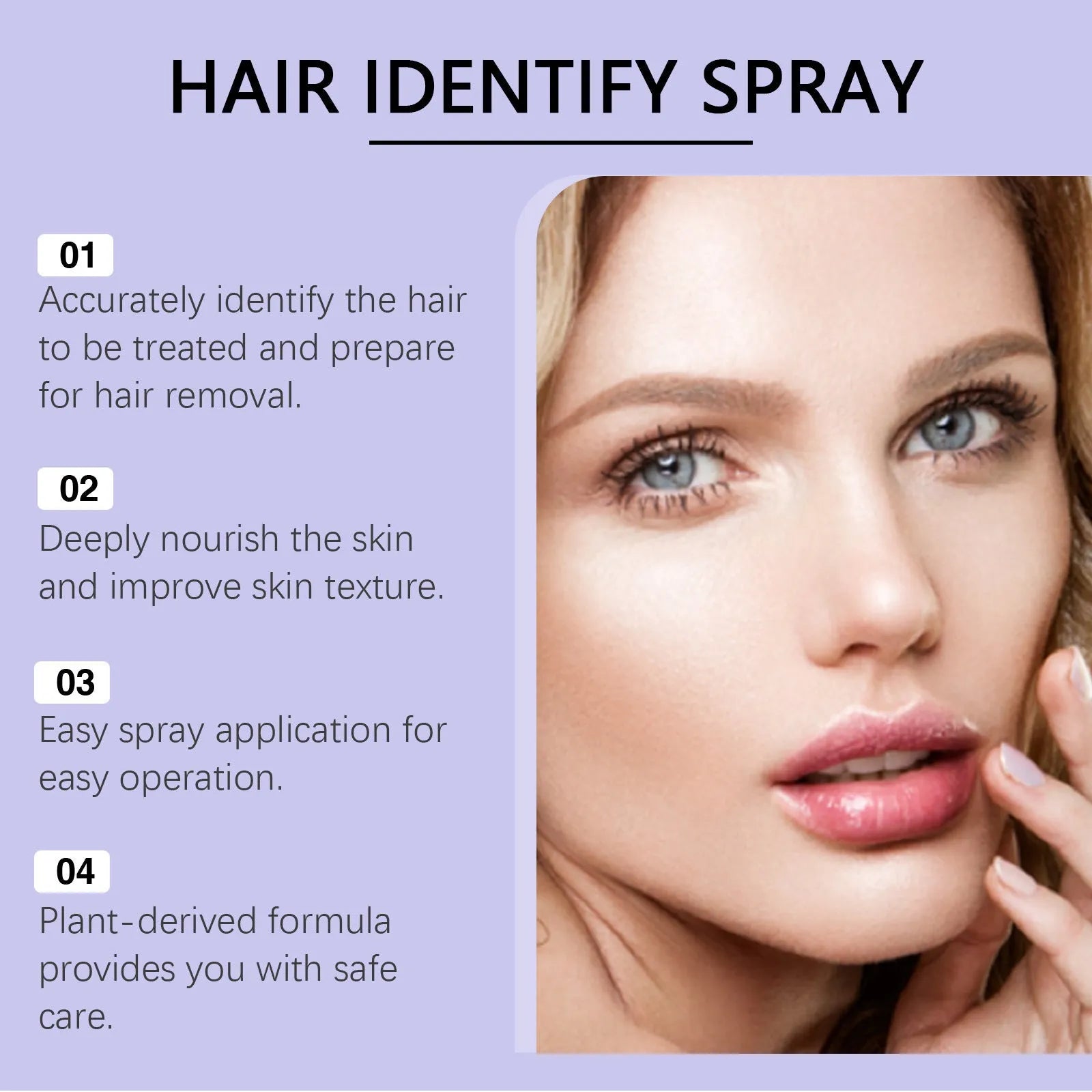 120ml portable hair removal spray bottle for home use with non-irritating formula.
