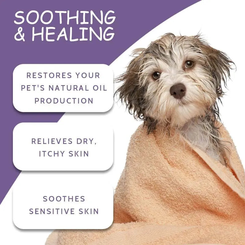 100g pet shower gel in plastic bottle with deodorising and fragrance properties for dogs and cats