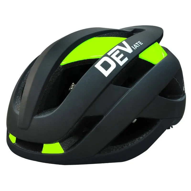 Matte black adult bicycle helmet with coloured accents and ventilation ports