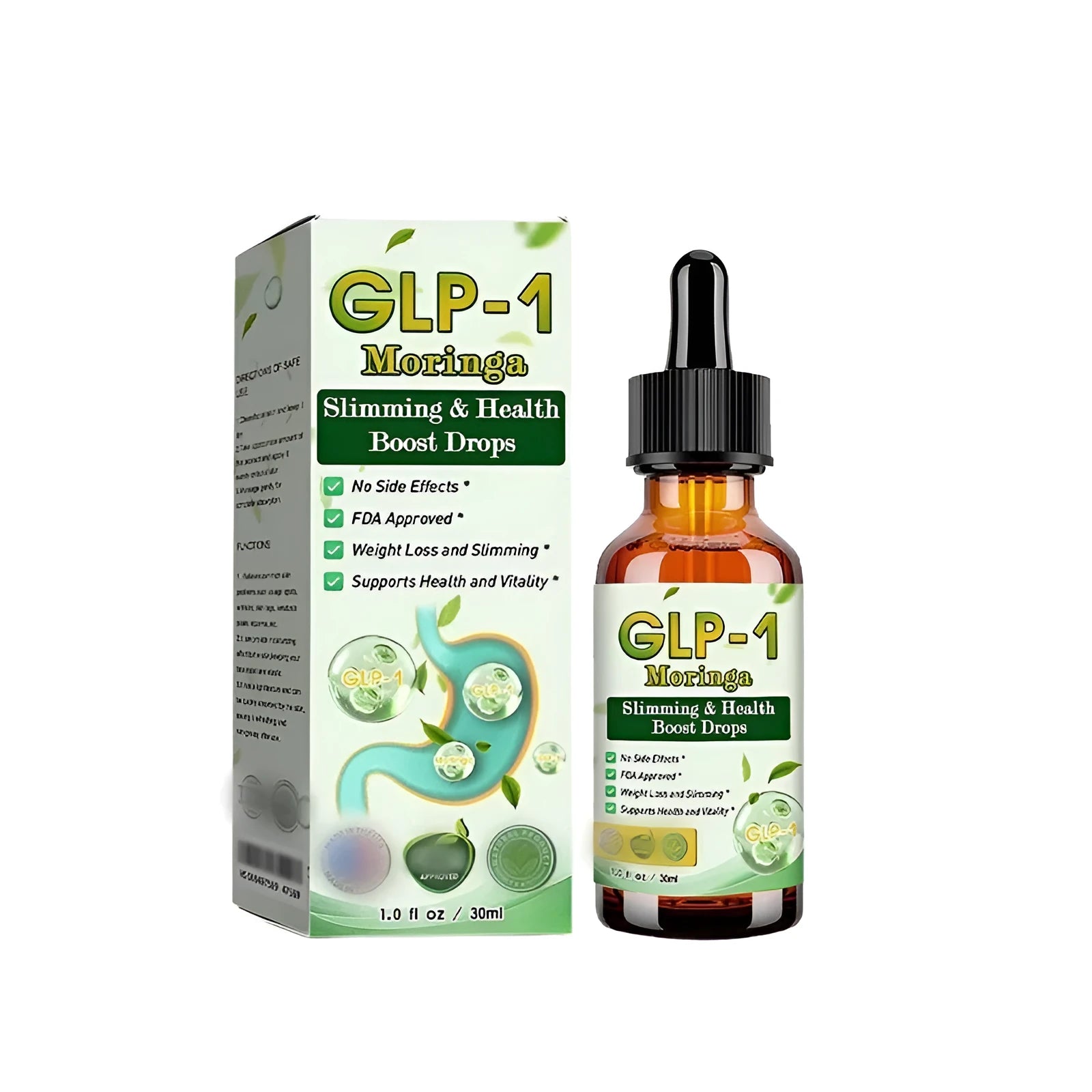 30ml body energy supplement bottle with plant-derived liquid formula