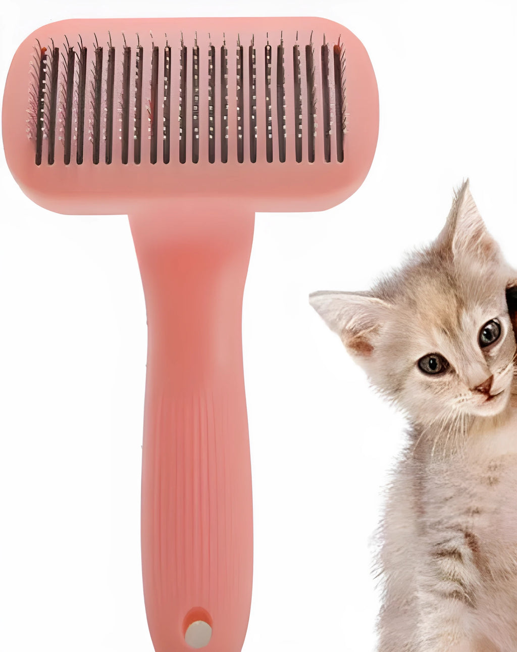 New pet needle comb for dogs and cats, plastic, 144g, pink and blue grooming brush
